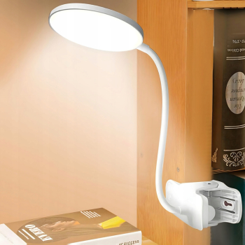 BEZPRZEWODOWA LAMPKA LED DO CZYTANIA NA KLIPS NOCNA BIURKO PRACY 3 TRYBY