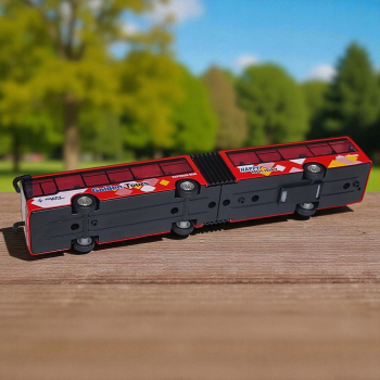 METALOWY AUTOBUS MIEJSKI PRZEGUBOWY 23 CM CZERWONY MODEL ZABAWKA DLA DZIECI