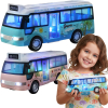 Interaktywny Autobus Szkolny Wakacyjny ZABAWKA AUTO Dźwięk Świata LED Napęd