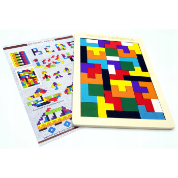 DREWNIANE KLOCKI TETRIS UKŁADANKA MONTESORI MONTESSORI PUZZLE