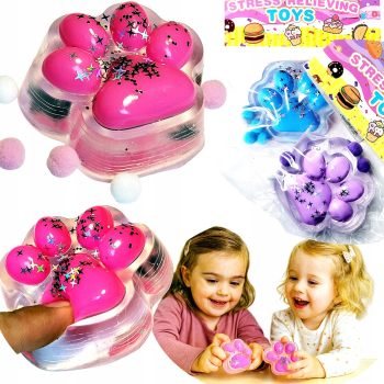 DUŻY GNIOTEK KOCIA ŁAPKA ŁAPA ANTYSTRESOWA KOTKA SQUISHY MOCHI 7CM KOTEK