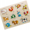 Puzzle drewniane FARMA układanka drewniana SORTER dla dzieci Zabawka 12 el.