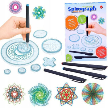 SPIROGRAF ZESTAW ARTYSTYCZNY do Rysowania 3D Szablony Zabawka Edukacyjna
