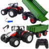 TRAKTOR ZDALNIE STEROWANY NA PILOT Z PRZYCZEPĄ CIĄGNIK ROLNICZA ŚWIATŁO