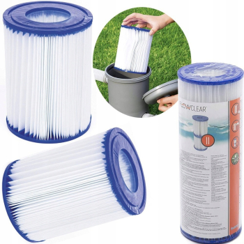 2x Filtr do Basenu Filtr do Pompy Basenowej Filtry do Basenu BESTWAY Typ II