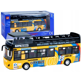 Metalowy AUTOBUS piętrus otwierane drzwi ZA2094 ZO