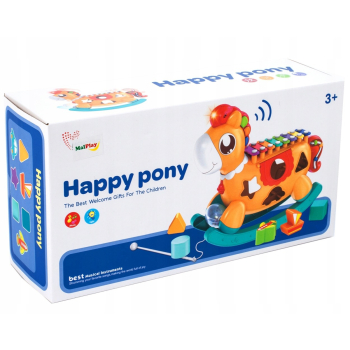 KONIK INTERAKTYWNY SORTER CYMBAŁKI ŚWIATŁO DŹWIĘK