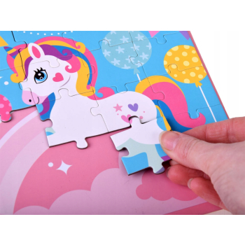 Książeczka Puzzle magnetyczne Jednorożec 40 ZA4269
