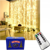 KURTYNA ŚWIETLNA LAMPKI GIRLANDA OKIENNA DRUCIKI 300 LED 3x3m USB + PILOT
