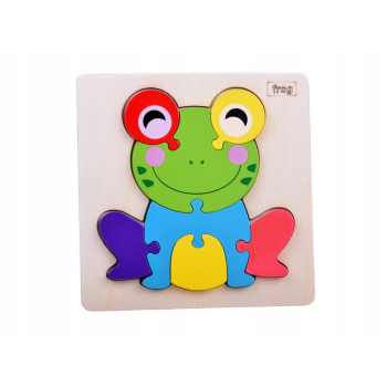 Żabka Puzzle drewniane Edukacyjna układanka dla dziecka ZA5371