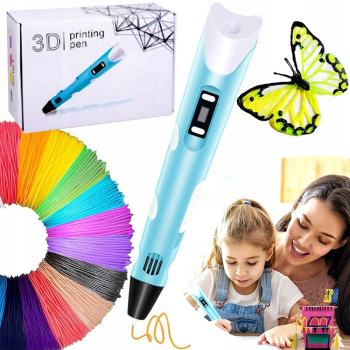 Długopis Do Druku 3D PEN + WKŁADY Zestaw Kreatywny na kabel USB DRUKARKA