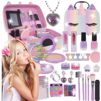 JEDNOROŻEC MAKE UP ZESTAW DO MAKIJAŻU DLA DZIECI KUFEREK BIŻUTERIA