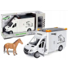 POJAZD AUTO do przewozu transportu KONI + figurka