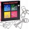 ZESTAW ŁAMIGŁÓWEK METALOWYCH PUZZLE UKŁADANKA LOGICZNA ROZWOJOWA 4 ZAGADKI