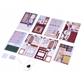 Drewniane PUZZLE 3D Seria budynek Księgarnia 148 ele oświetlenie ZA6014