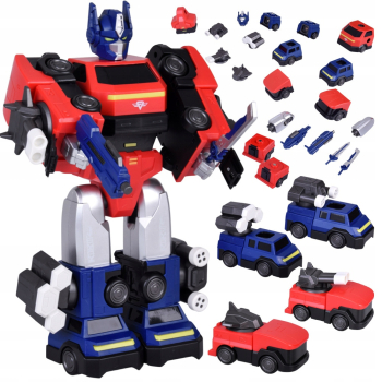 Zabawka Robot Magnetyczny Transformer 2w1– duża figurka – akcesoria ZA6009