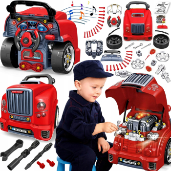 Silnik ciężarówka do nauki skręcania ZABAWKA auto klucze mechanik warsztat