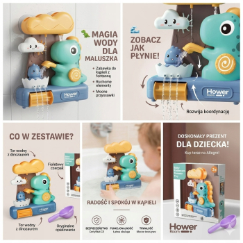 Zabawka Do Kąpieli Wody Dinozaur Fontanna Wodna Basen Prysznic Dla Dziecka