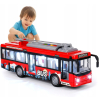 Duży Trolejbus Miejski Autobus Zabawka Dźwięk Światło Otwierane Drzwi 29cm